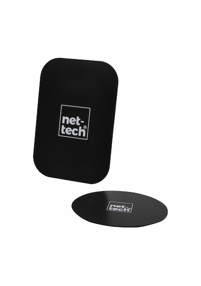Nettech Çiftli Araç İçi Metal Plaka - Siyah Siyah