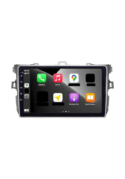 Toyota Corolla Izgarasız Çerçeve Android Multimedya Sistemi 4-64 Cadence R18 2007-2013 Ön Kayıt Kamera Hediyeli 9"