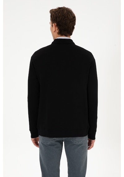 U.S. Polo Assn. Erkek Comfort Fit Yarım Fermuarlı Siyah Sweatshirt 50316484-VR046 U.S. Polo Assn. Erkek Comfort Fit Yarım Fermuarlı Siyah Sweatshirt 50316484-VR046