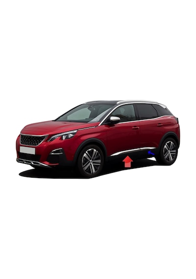Peugeot 3008 Yan Kapı Çıtası Kromu Nikelajı 2016 Sonrası