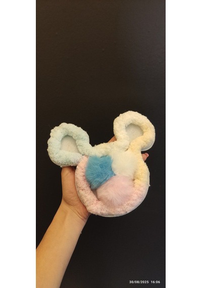 Peluş Ponponlu Ayı Kafası Arma 21x21 Cm