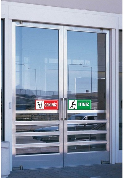 Çekiniz İtiniz 20x10 21x28 Arkası Sticker