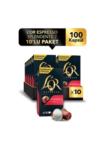 L'or Splendente Intensity 7 Nespresso Uyumlu Kapsül Kahve 10 x 10'lu