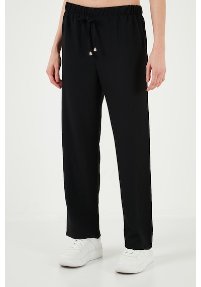 Lela Relaxed Fit Bol Paça Bayan Pantolon 5865826 Siyah