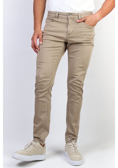 HLT Jeans Erkek Bej Slim Fit Esnek Likralı Jean Kot Pantolon Bej