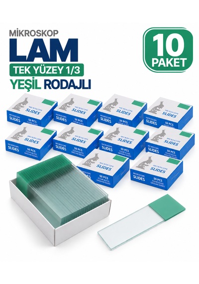 Lam - Tek Yüzey 1/3 Yeşil Rodajlı Lamı 10 Paket