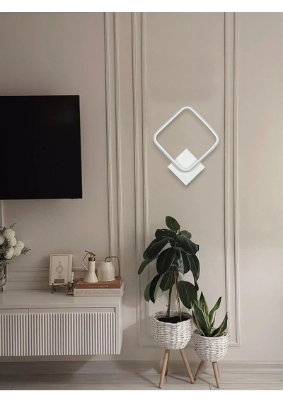 Legacy Kira Aplik Modern Tasarım Beyaz Renk Gün Işığı Ledli Banyo - Mutfak - Salon Led Duvar Aplik Beyaz