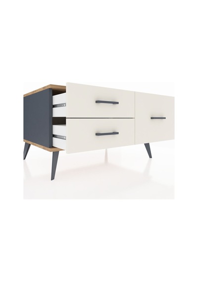 Kronos Şifonyer 3 Raflı 88x59x48 Antrasit-çam/aytaşı Çam/aytaşı