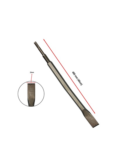 Sds-max Düz Keski Ucu 18x400x25 Mm Beton Ve Duvar İçin Kırma Ve Kanal Açma Ucu