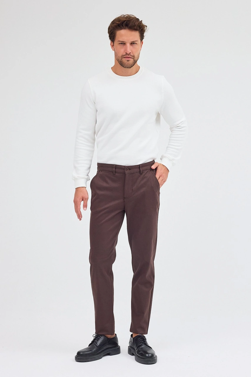 İmza Sütlü Kahverengi Yan Cep Düz Paça Pamuklu Slim Fit Chino Casual Pantolon 1003255155 - Sütlü Kahverengi İmza Sütlü Kahverengi Yan Cep Düz Paça Pamuklu Slim Fit Chino Casual Pantolon 1003255155 - Sütlü Kahverengi