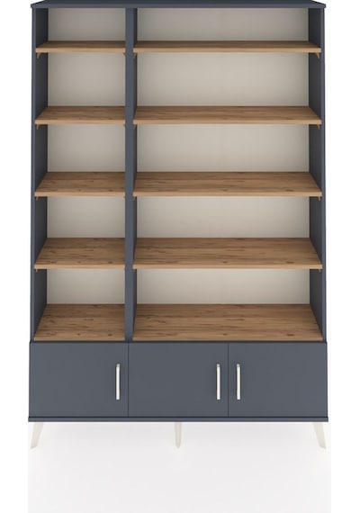 Arges Dolap 10 Raflı 3 Kapaklı 132x30x195 Antrasit-antrasit/çam Antrasit