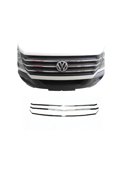 Vw Crafter Krom Ön Panjur 6Prç 2011-2017 Arası P.Çelik