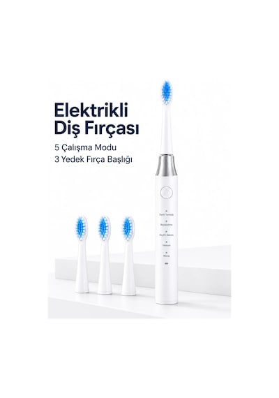 Ers Elektrikli Diş Fırçası 3 Yedek Başlıklı