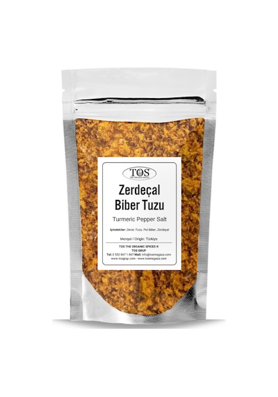 Tos The Organic Spices Zerdeçal Biber Tuzu 1 KG Turmeric Pepper Salt