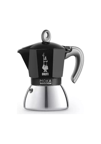 Bialetti İndüksiyon Mokapot Siyah 6 Cup