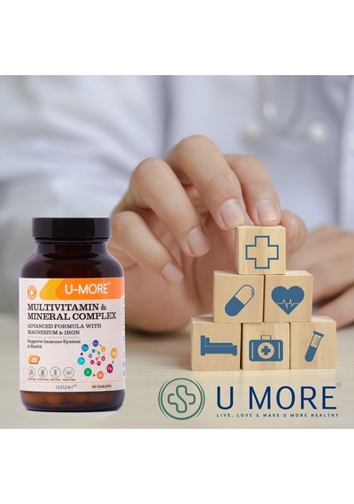 Multivitamin Ve Mineral Kompleksi, Şekersiz, Glutensiz, Kalsiyum, Magnezyum, A, B1, B2, B5, B6, B12, D3, K, C Vitaminle