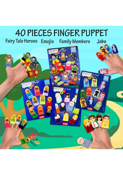 4 Set - 40 Parça Tox Masal Kahramanları. Aile Bireyleri . Meslekl