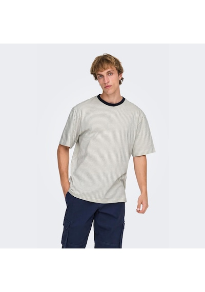 Only & Sons Fred Life Erkek Tişört 22036384-gdn Kahverengi