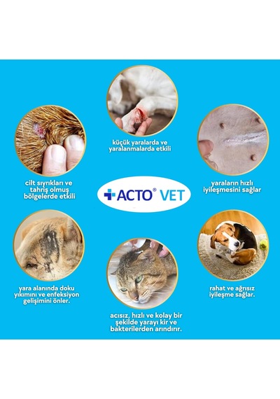 Vet Solutıon 250 Ml Kedi Ve Köpekler İçin Yara Bakım Solüsyonu Antiseptik Etkili, Alkolsüz Ve Doğal İç