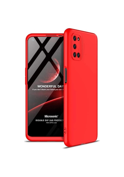 Için Kılıf Double Dip 360 Protective Kırmızı A52 İle Uyumlu Kılıf - Kırmızı