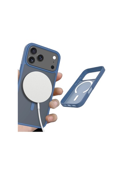 Joko Apple Uyumlu iPhone 17 Pro Max Kılıf Jota Seri Magsafe Kapak Lacivert