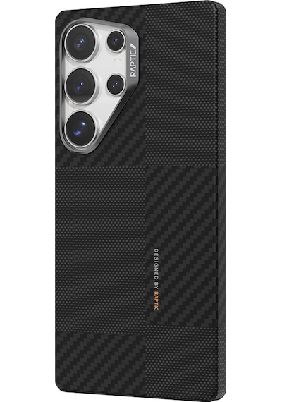 Galaxy S25 Ultra Kılıf Magsafe Uyumlu 600d Raptic Aramid Fiber Croxx Mondrian Serisi Kapak Siyah