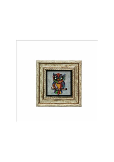 Baykuş Baskılı Taş Tablo 20x20