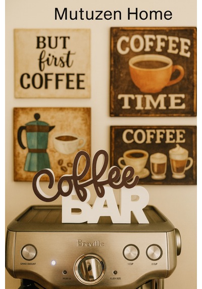 Coffee Bar Temalı Kahve Köşesi Yazısı - Biblo 1