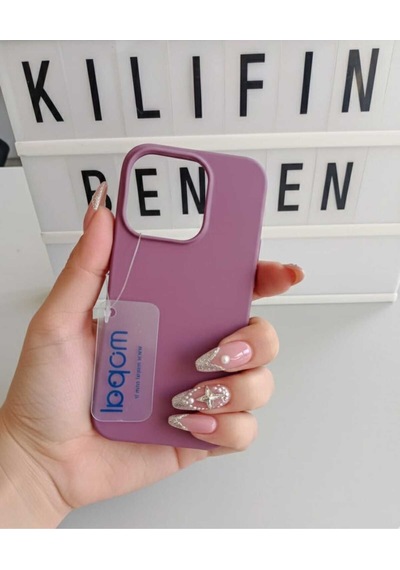 Apple Uyumlu iPhone 14 Pro Silikon Kılıf Modeli Mor