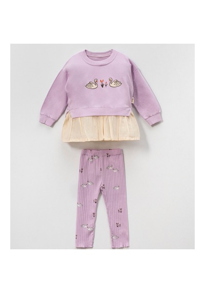 Bellamio Kids Lila Ballerina Kuğu Kız Çocuk Alt Üst Takım