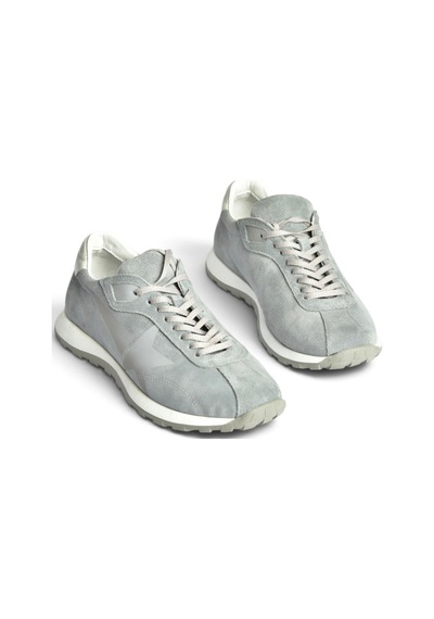 Fox Shoes Z312516661 Gri Hakiki Deri Süet Kadın Spor Ayakkabı Sneakers