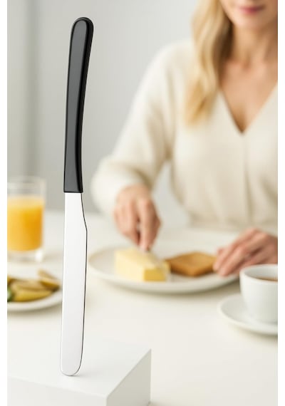 Transformacion Lüks Seri 2'li Tereyağı Ve Peynir Bıçağı Seti - Paslanmaz Çelik & Ergonomik Silikon Saplı 16 Cm, Diğer