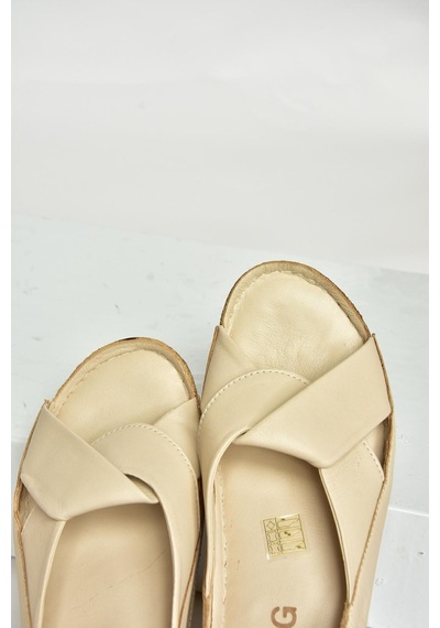 Fox Shoes U555061003 Bej Hakiki Deri Sandalet Bej-hakiki Deri Bej