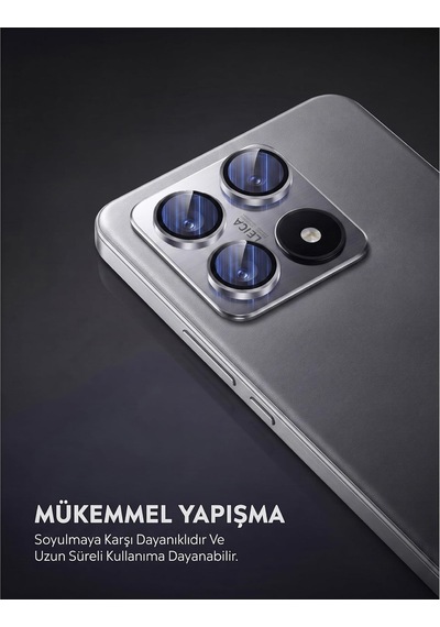 Xiaomi 14t İle Uyumlu Kamera Lens Koruyucu Alüminyum Alaşım Çerçeveli Telefon Lensi Temperli Cam Koruma Gümüş