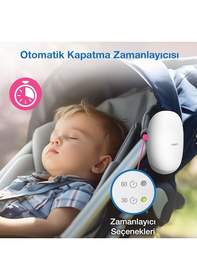 Vtech V-hush Bebek Arabası Sallama Cihazı Bebek Arabası İçin Sesli ve Hareketli Yatıştırıcı - Bc8611 Beyaz
