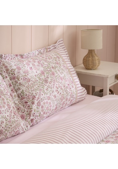 Kaşmir Home Aldira %100 Pamuk Çift Kişilik Nevresim Takımı Pembe