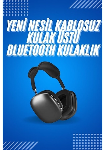 2025 Kulak Üstü Bluetooth Kulaklık, Kablosuz Gürültü Azaltma Uzun Pil