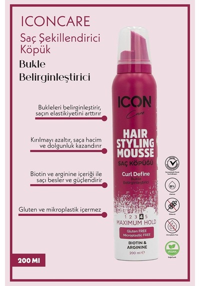 Saç Şek. Köpük Curl Defıne Bukle Belirginleştirici
