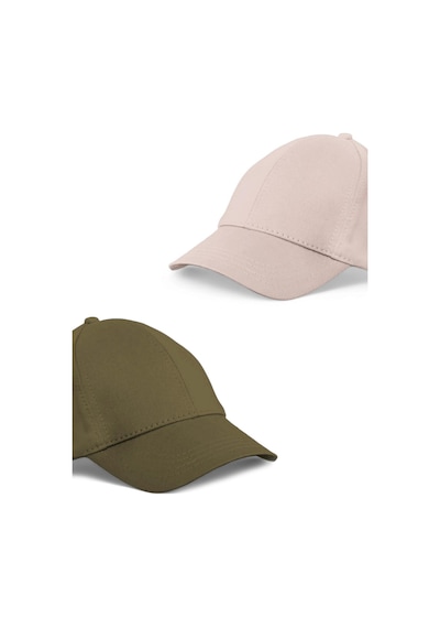 Unisex Haki Ve Taş Rengi 2'li Beyzbol Şapka Seti - Unisex Haki - Taş Rengi