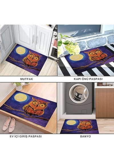 Tasarımlı Dekoratif Kapı Önü Paspas, Dış Mekan/ev İçi/banyo/mutfak/yatak Odası/giriş Paspasları Gece Bayku Diğer