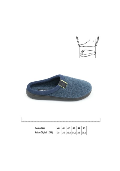 Gezer Kışlık Erkek Comfort Taban Ev Bahçe Terlik Gt1kmm.14225.08.013.0c Lacivert