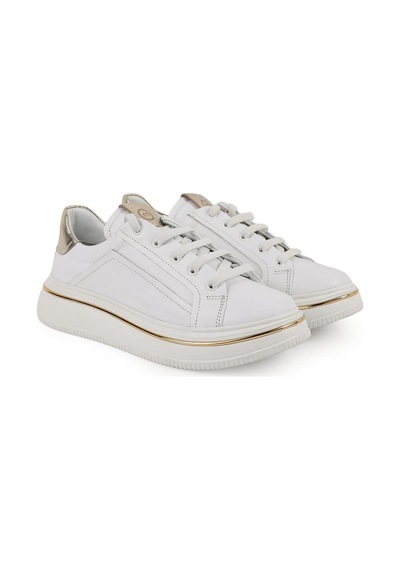 Mamma Mia Kadın Günlük Ayakkabı Hakiki Deri Kalın Platform Taban Gold Metalik Detaylı Bağcıklı Sneaker 26y-3885 Beyaz Mamma Mia Kadın Günlük Ayakkabı Hakiki Deri Kalın Platform Taban Gold Metalik Detaylı Bağcıklı Sneaker 26y-3885 Beyaz