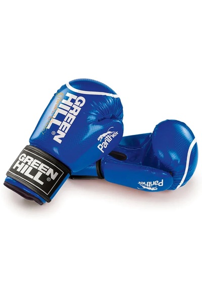 Green Hill Panther Carbon Deri Boks Ve Kick-boks Eldiveni Mavi