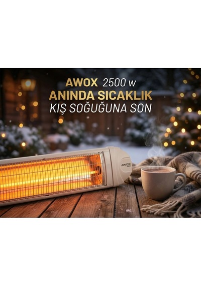 Awox Ecotec Infrared Beyaz 2500 W-ayaklı-duvar Monte Aparatlı-enerji Tasarruflu-geniş Alan Etkisi 1