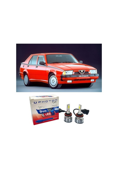 Alfa Romeo 75 Uzun + Kısa Far Ampulü H4 Duo Yeni Seri Beyaz 1985-1992