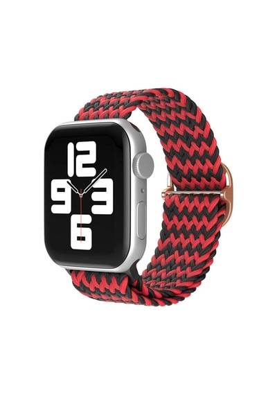 Watch 42mm Kordon - Zigzag Kırmızı-siyah