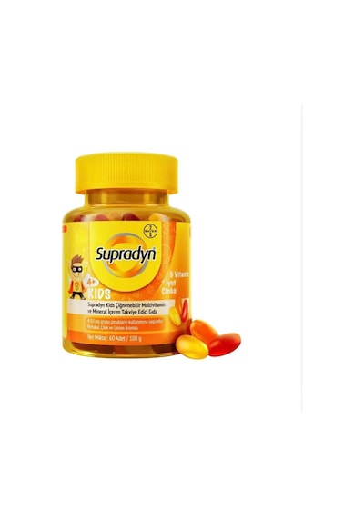 Kids Multivitamin Ve Mineral Içeren Çiğnenebilir 60 Tablet
