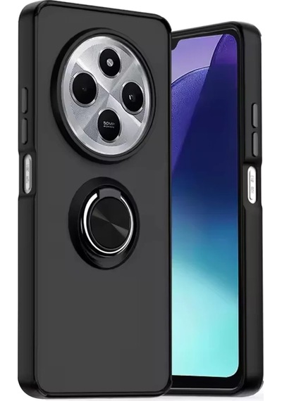 Newface Xiaomi Redmi 14c Kılıf Montreal Yüzüklü Silikon Kapak - Siyah