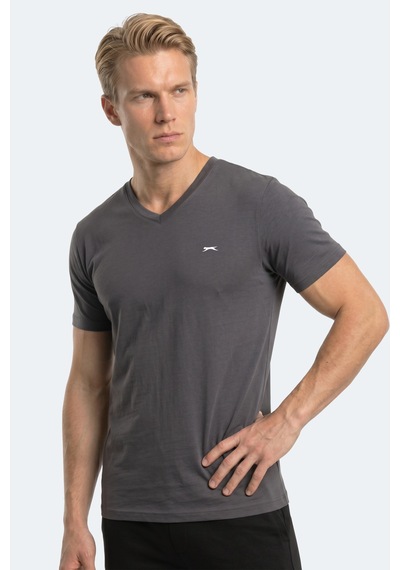 Slazenger Rıvaldo T Erkek Koyu Gri Tişört