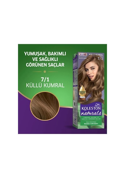 Hubrendy Tedarik Naturals Saç Boyası Küllü Kumral 7/1